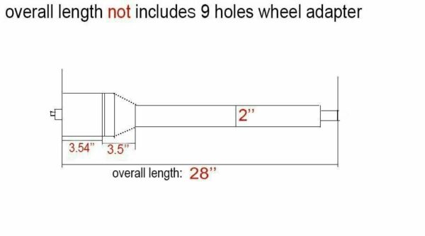 28" GM Style Universal Column Shift Steering Column+9 holes Wheel Adpater Chrome - Image 4