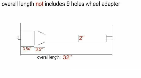 32" GM Style Universal Column Shift Steering Column+9 holes Wheel Adpater Polish - Image 4