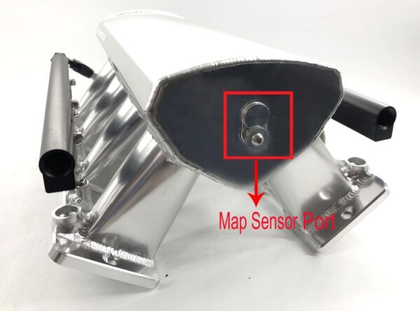 LS3 L92 Intake Manifold W/ MAP Sensor Port Fuel Rail 102mm Throttle Body Silver - Image 2