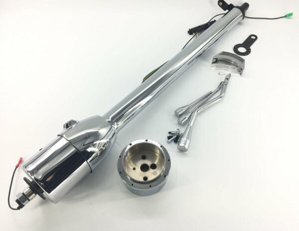 Tilt Auto 32" Steering Column Shift Indicator W/ Wheel Adapter Chrome Universal - Image 4