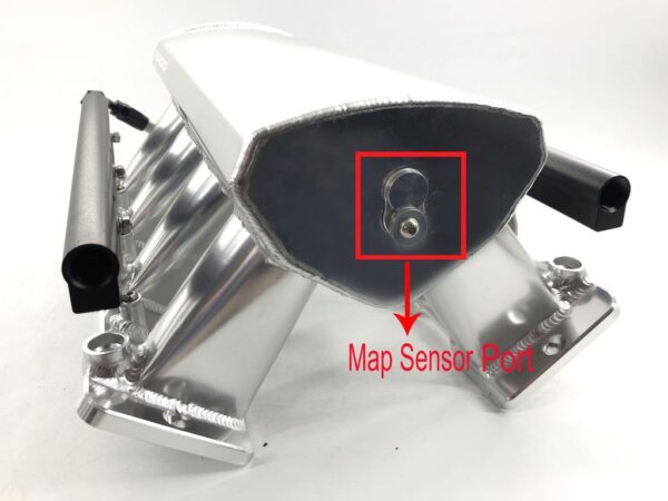 LS1 LS2 LS6 Intake Manifold W/ MAP Sensor Fuel Rail 102mm Throttle Body Silver - Image 2