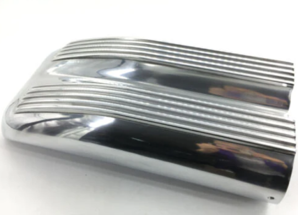 Finned Top Shotgun Scoop Aluminum Air Intake Scoop Single & Dual Carbs Polished - Image 5