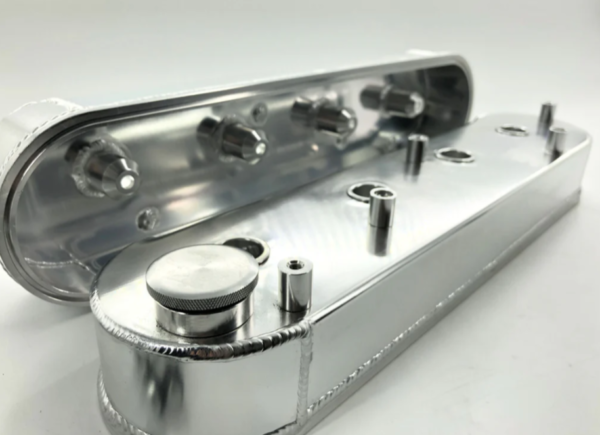 Motorsports LS1 LS2 LS3 LS6 Fabricated Aluminum Valve Cover W/ Coil Mounts Sliver - Image 4