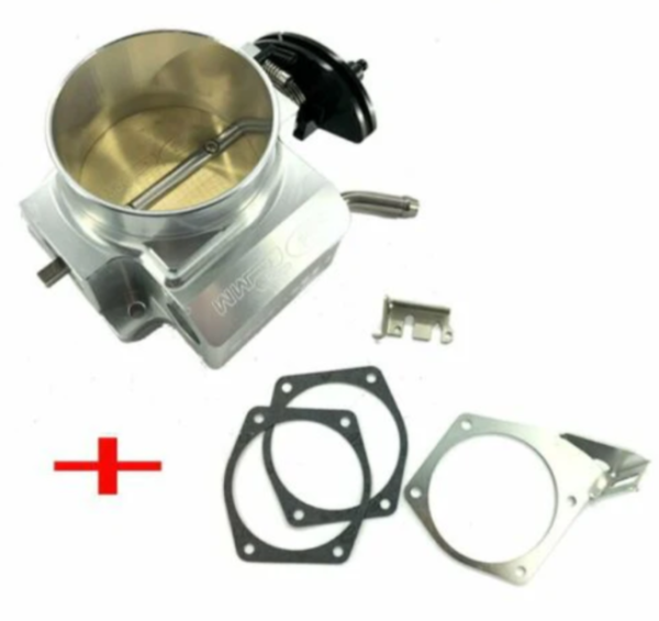 LS1 LS2 LS6 92mm Billet Throttle Body LS 4 Bolt + Throttle Cable Bracket Silver - Image 10