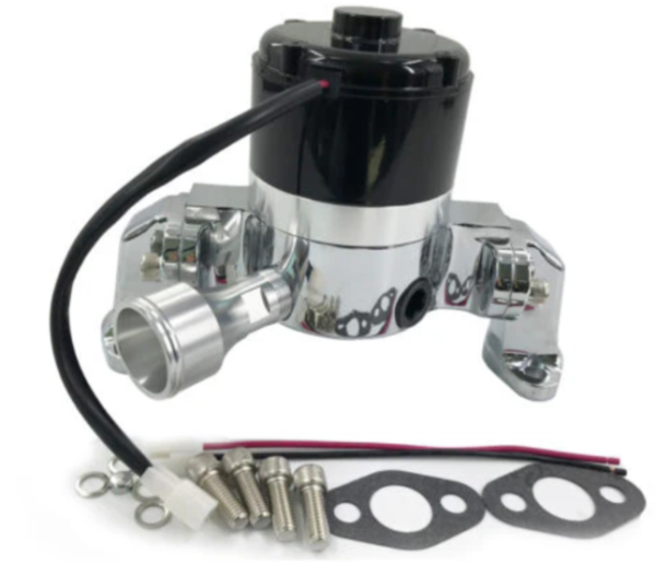 Small Block Chevy Electric Water Pump 283-327-400 SBC High Volume Flow Chrome - Image 9